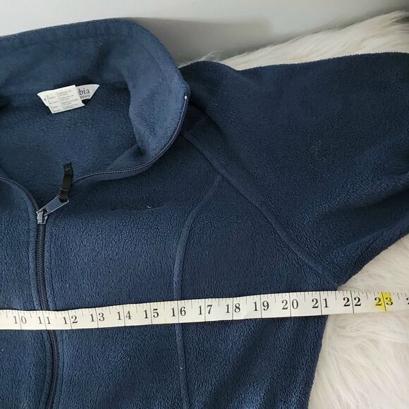 Columbia women's full zip fleece large dusty blue color - Picture 4 of 5